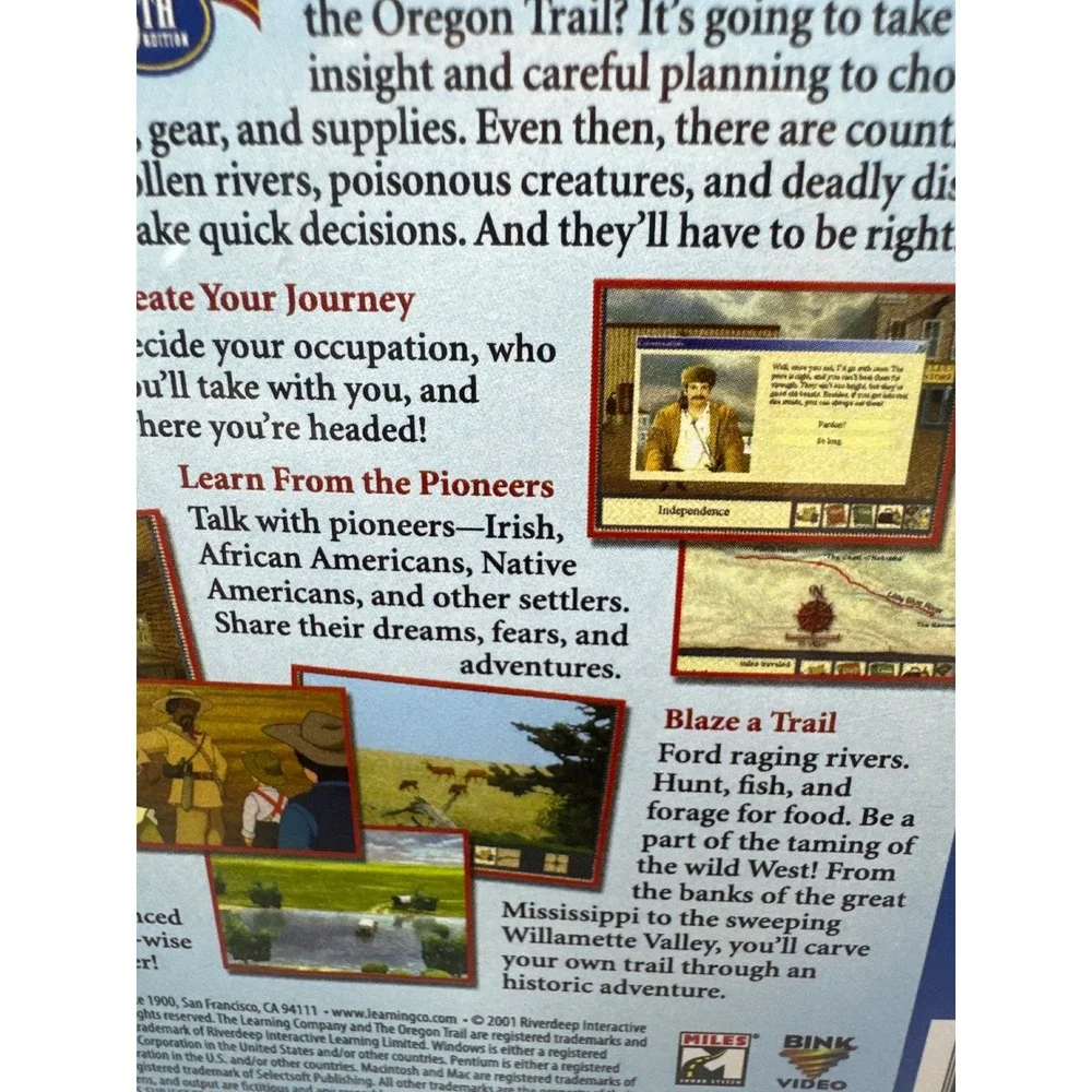 The Oregon Trail 5th Edition PC Mac CD-ROM 2001 The Learning Company Game